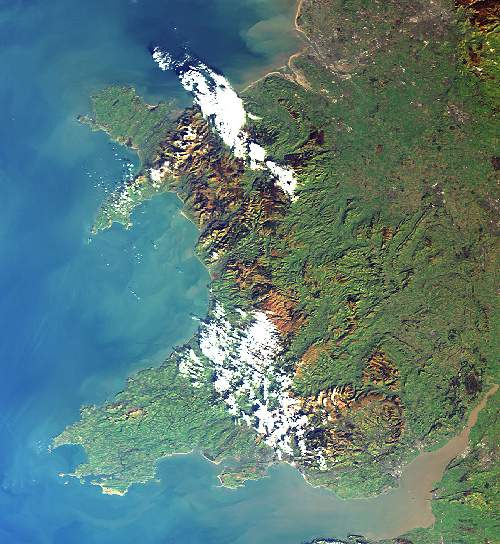 Image Satellite Pays de Galles